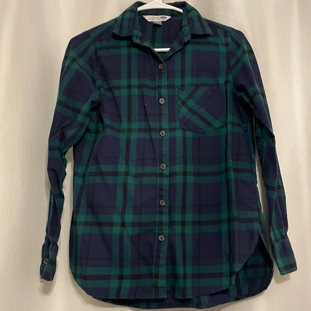 🌸Old Navy Women’s Plaid Flannel Classic Shirt Size XS - Picture 1 of 5